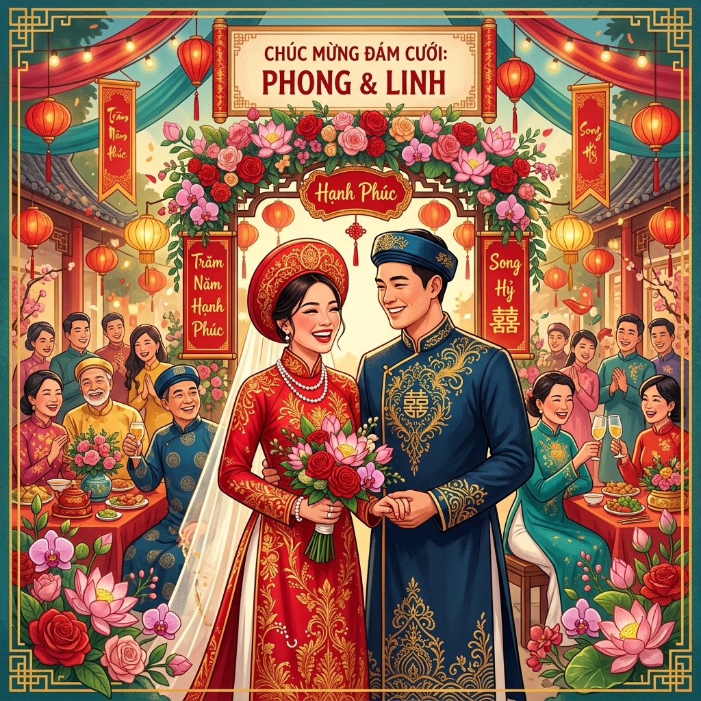 Đám cưới truyền thống hạnh phúc viên mãn
